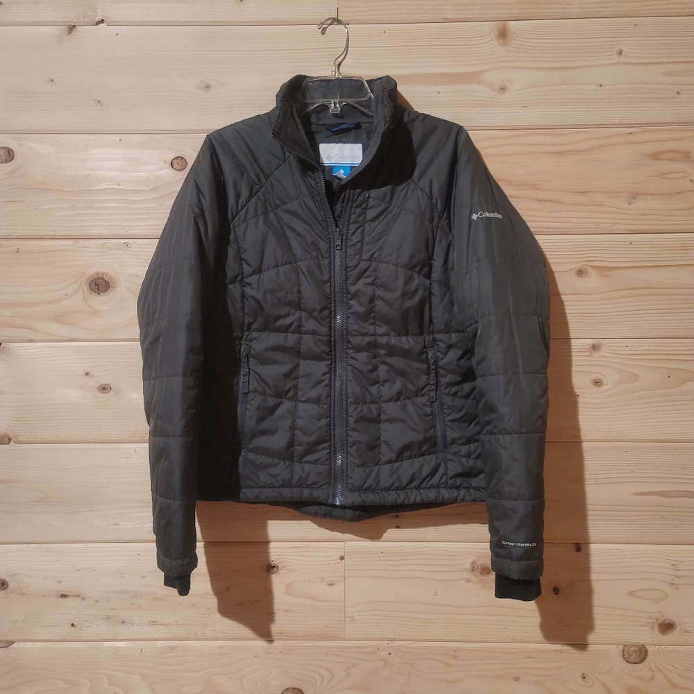 Columbia Men's Interchange Omni Shield Dark Gray Puffer Jacket Size L 22x24
